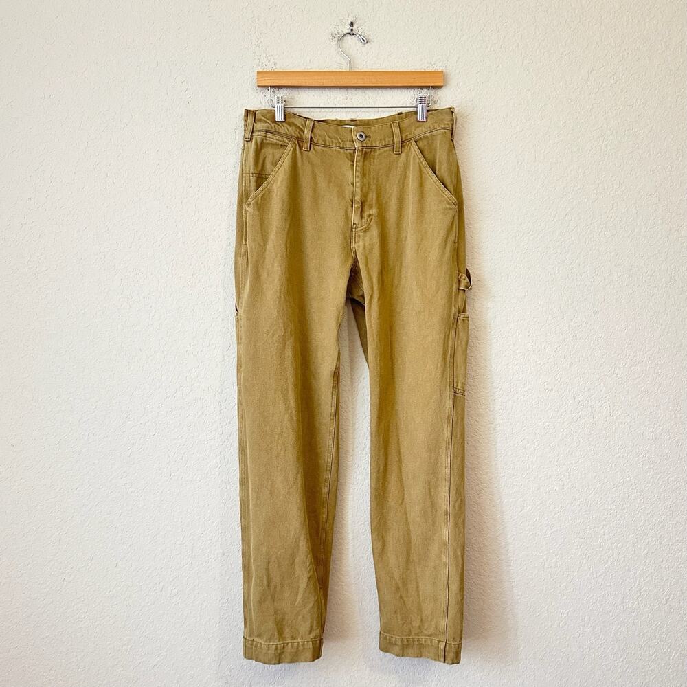 ALEX MILL Carpenter Pants Tan Khaki Straight Utility Workwear Canvas